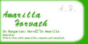 amarilla horvath business card